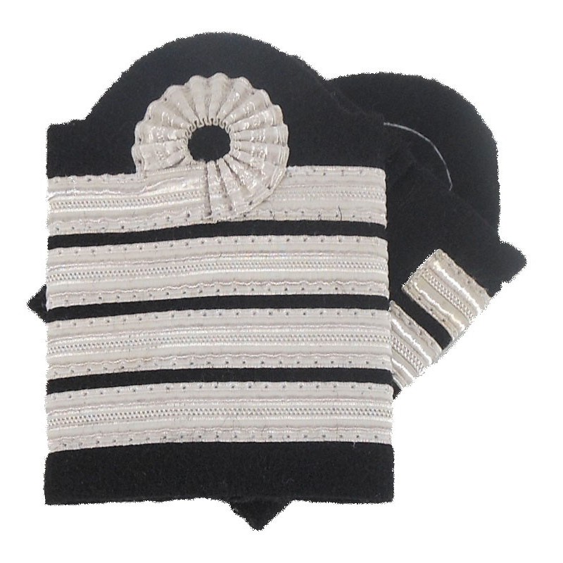 Galons pilote Commandant de Bord platine avec boucle de Nelson