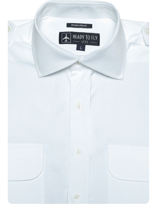 Chemise pilote Business Regular 100% coton coupe droite readytofly