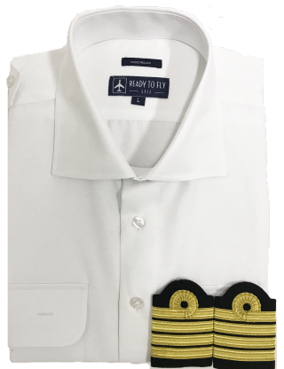 Chemise pilote "White Collar" + Galons