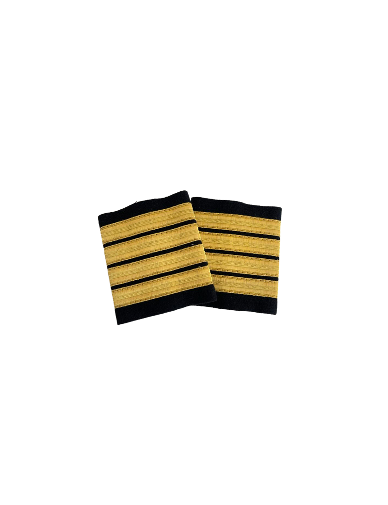 Coulants d'épaules Pilote Commandant de Bord Or