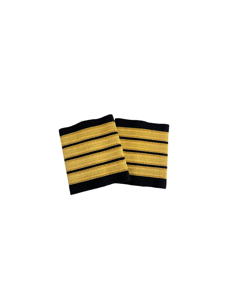 Coulants d'épaules Pilote Commandant de Bord Or Coulants d'épaules Pilote Commandant de Bord Or