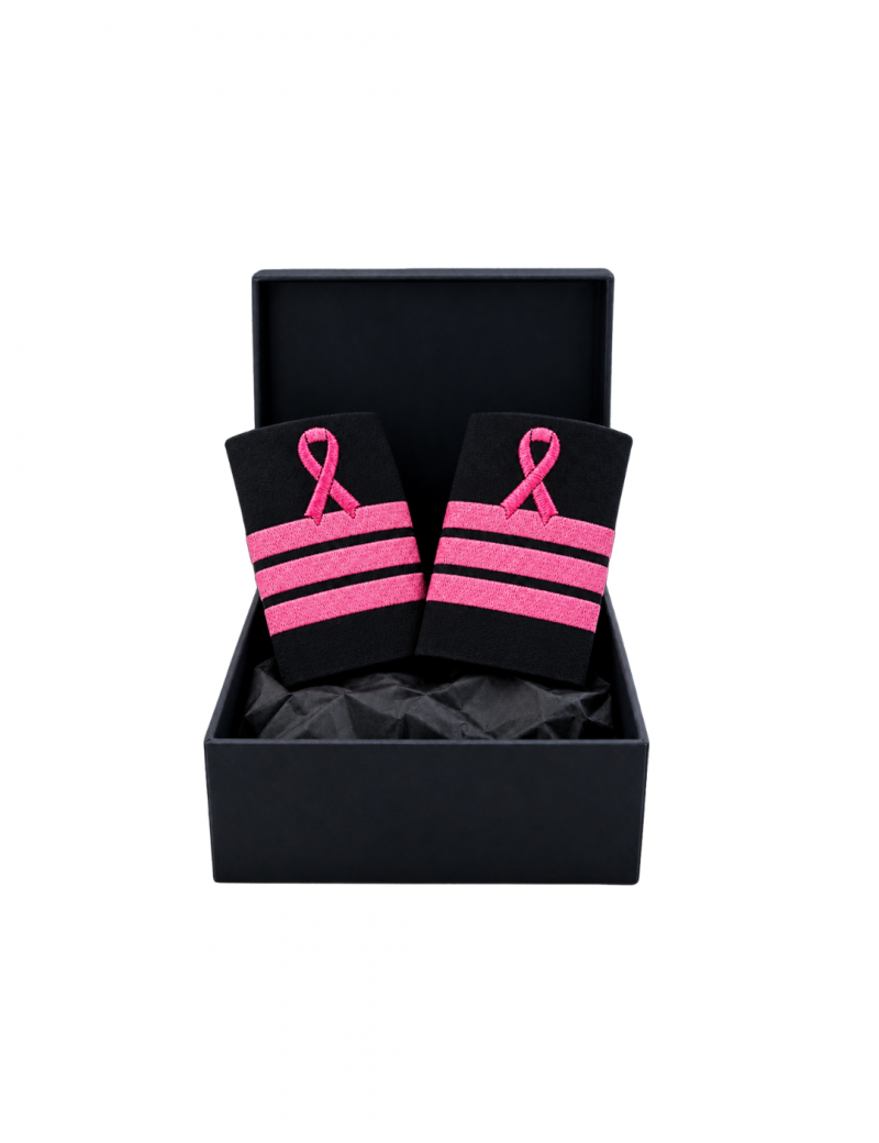 Coulants d'épaule Officier pilote édition Octobre Rose